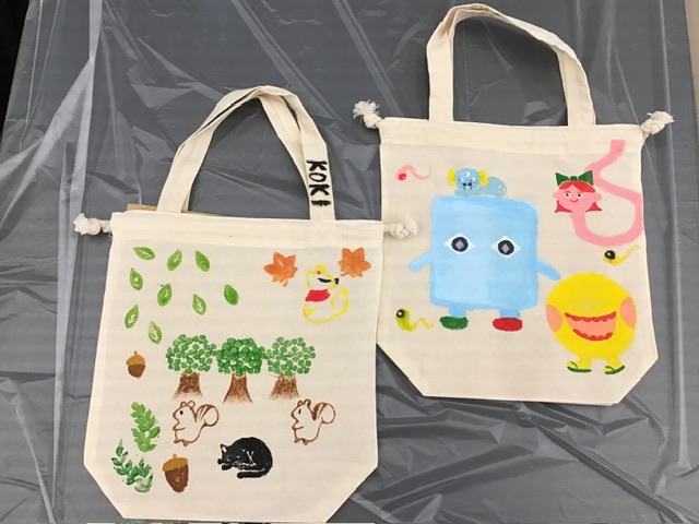 油絵のような柄のエコバッグ　新品　nao様おまとめ エコバッグ絵付け体験🛍️ | あかね屋 | 京焼・清水焼 〜 伝統工芸体験
